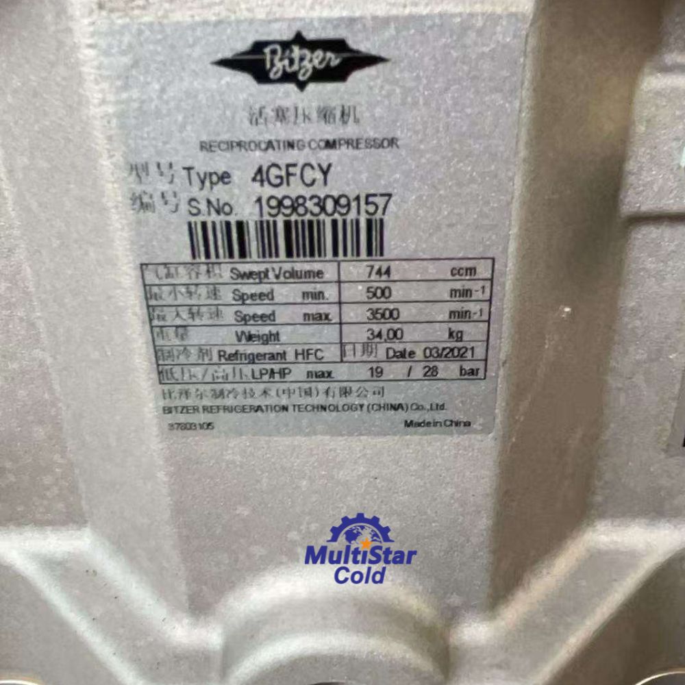 BITZER 4GFCY Bus AC Compressor – 4-Cylinder