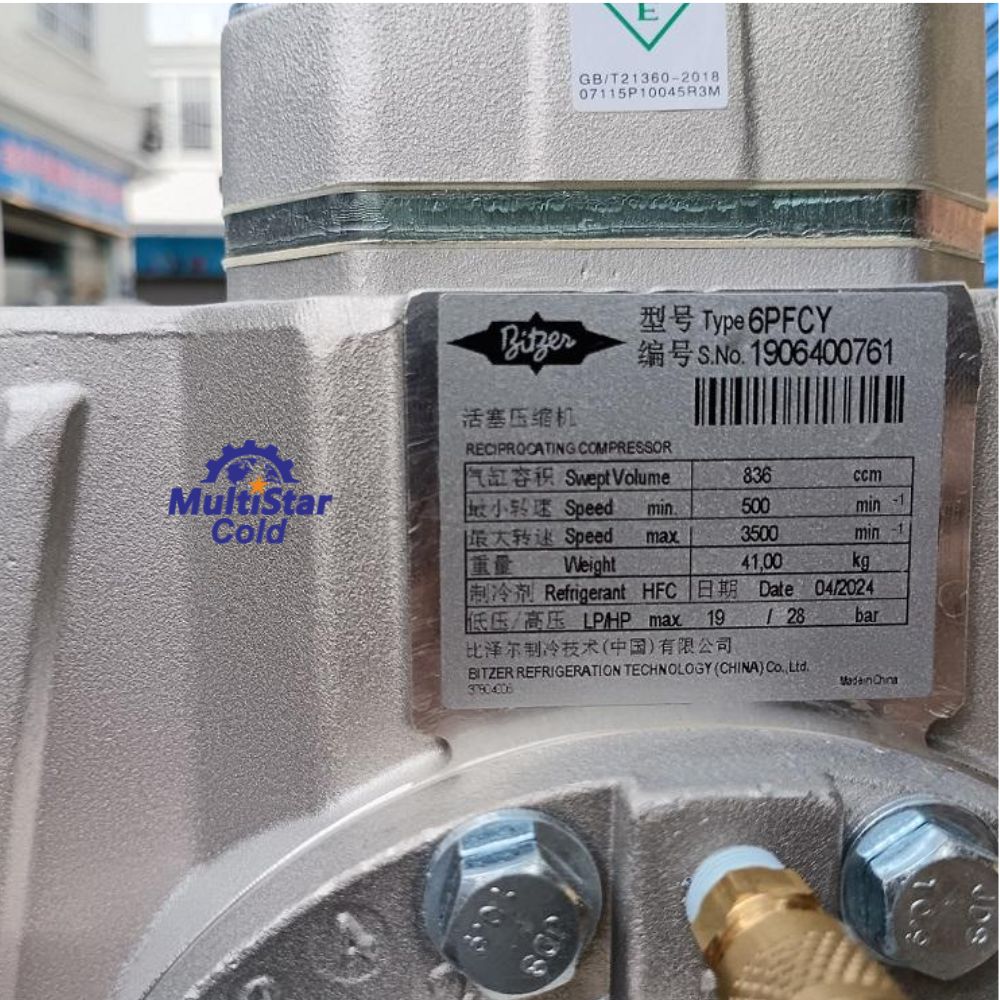BITZER 6PFCY Bus AC Compressor – 6-Cylinder 836cc Open Drive